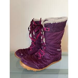 Columbia Womens Boots Winter Waterproof Mid Calf Lace Up Purple Size 6 snow